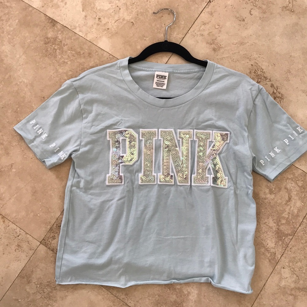 “Pink” cropped T